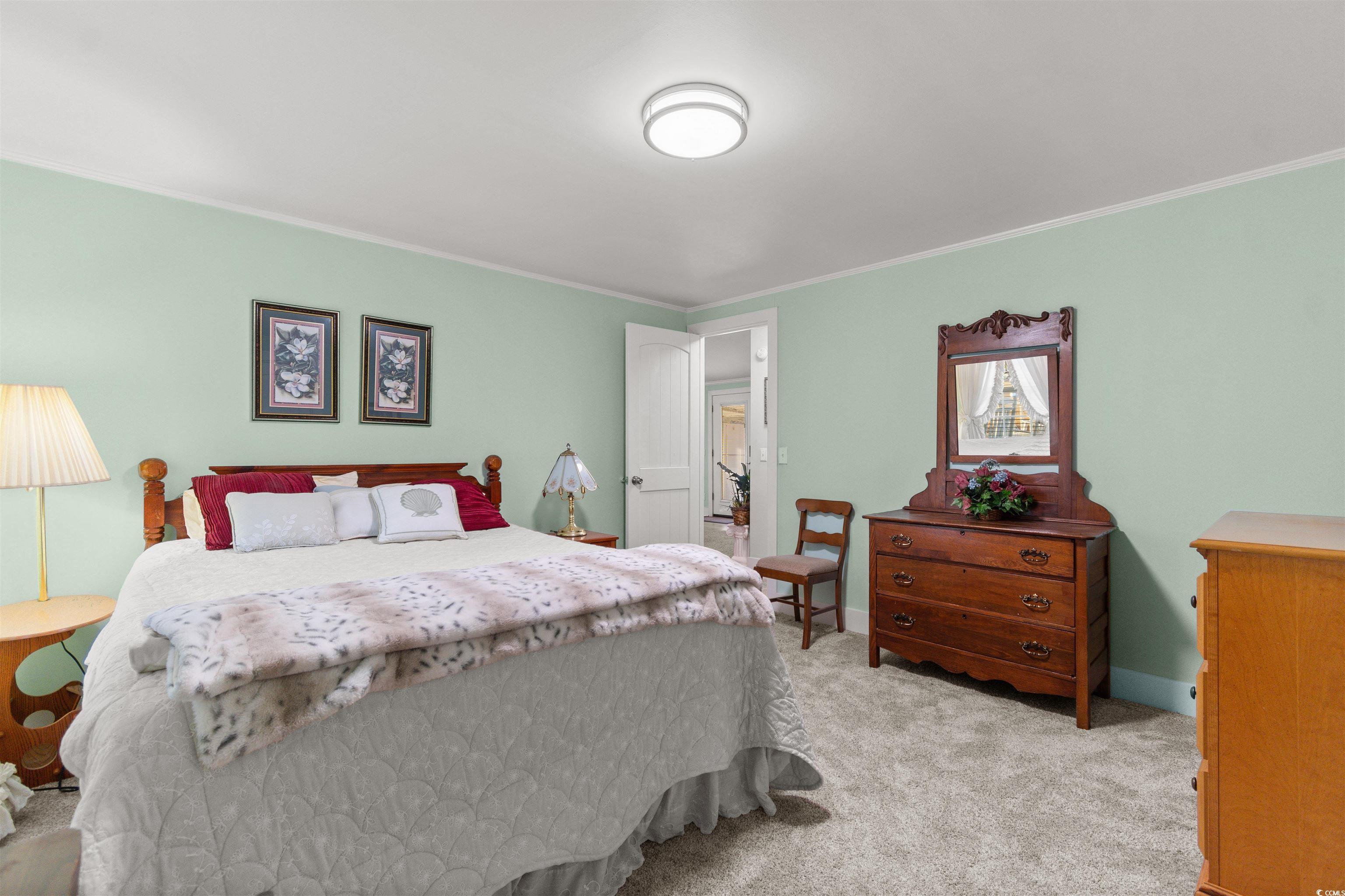 4065 Highway 66 Loris, SC 29569 - Photo 19 of 40 Bedroom featuring light colored carpet and ornamental molding