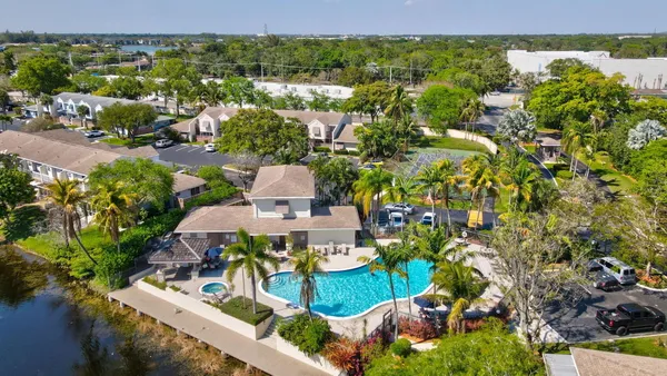 an aerial view of multiple house