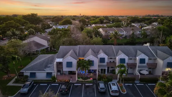 an aerial view of multiple house