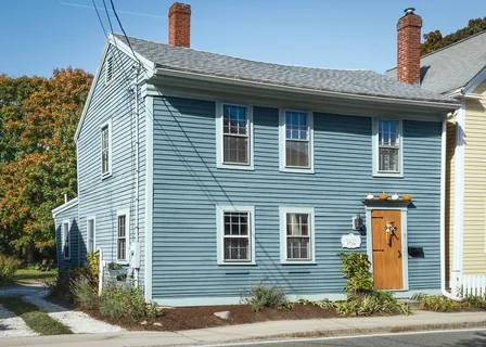 a front view of a house