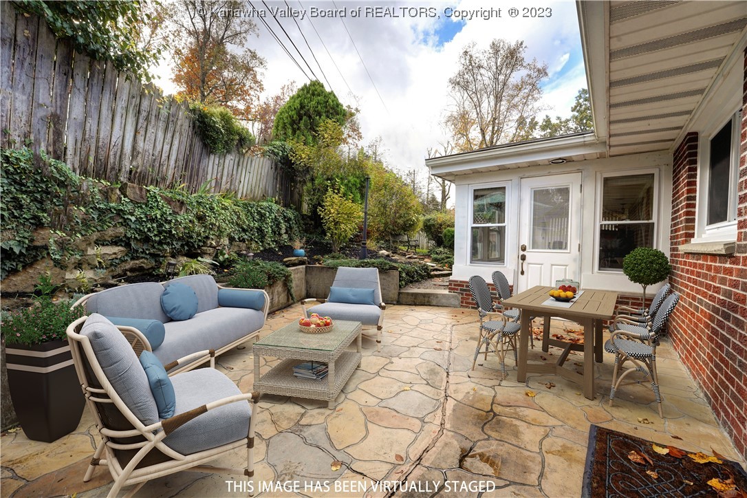 508 Woodcliff Road Charleston, WV 25314 - Photo 38 of 43 A perfect setting to relax and enjoy the outdoors in this private patio.