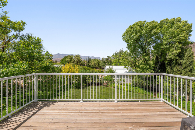 246 West Mount Charm Road Toquerville, UT 84774 - Photo 29 of 70 Wooden deck featuring a mountain view