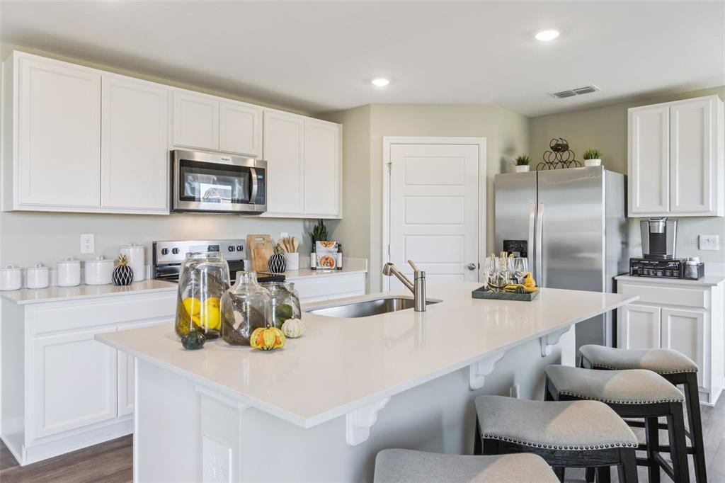 3433 Nettle Loop Tavares, FL 32778 - Photo 6 of 31 a kitchen with refrigerator and cabinets