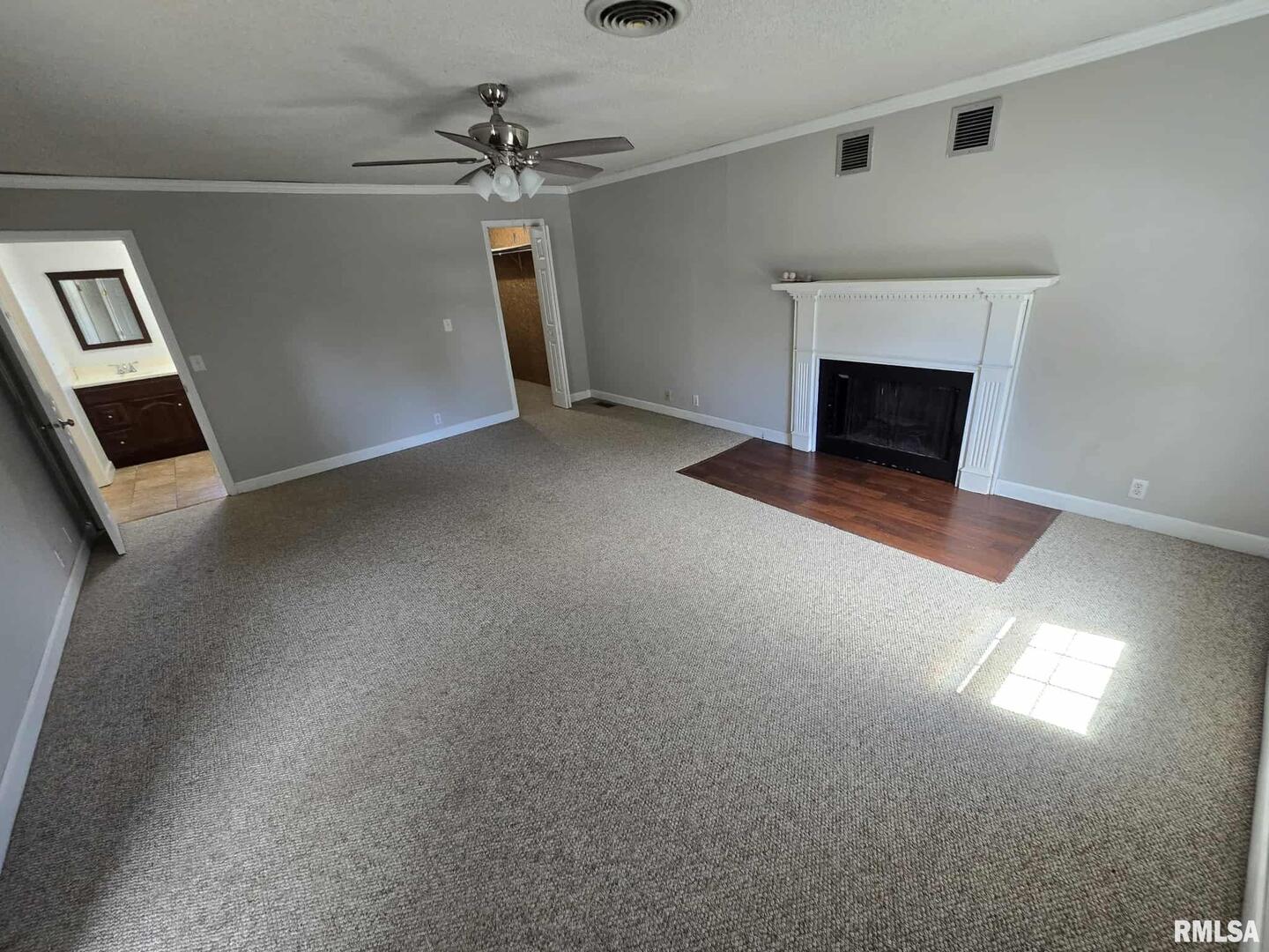 108 Mockingbird Lane Woodlawn, IL 62898 - Photo 42 of 59 a view of empty room with a fireplace