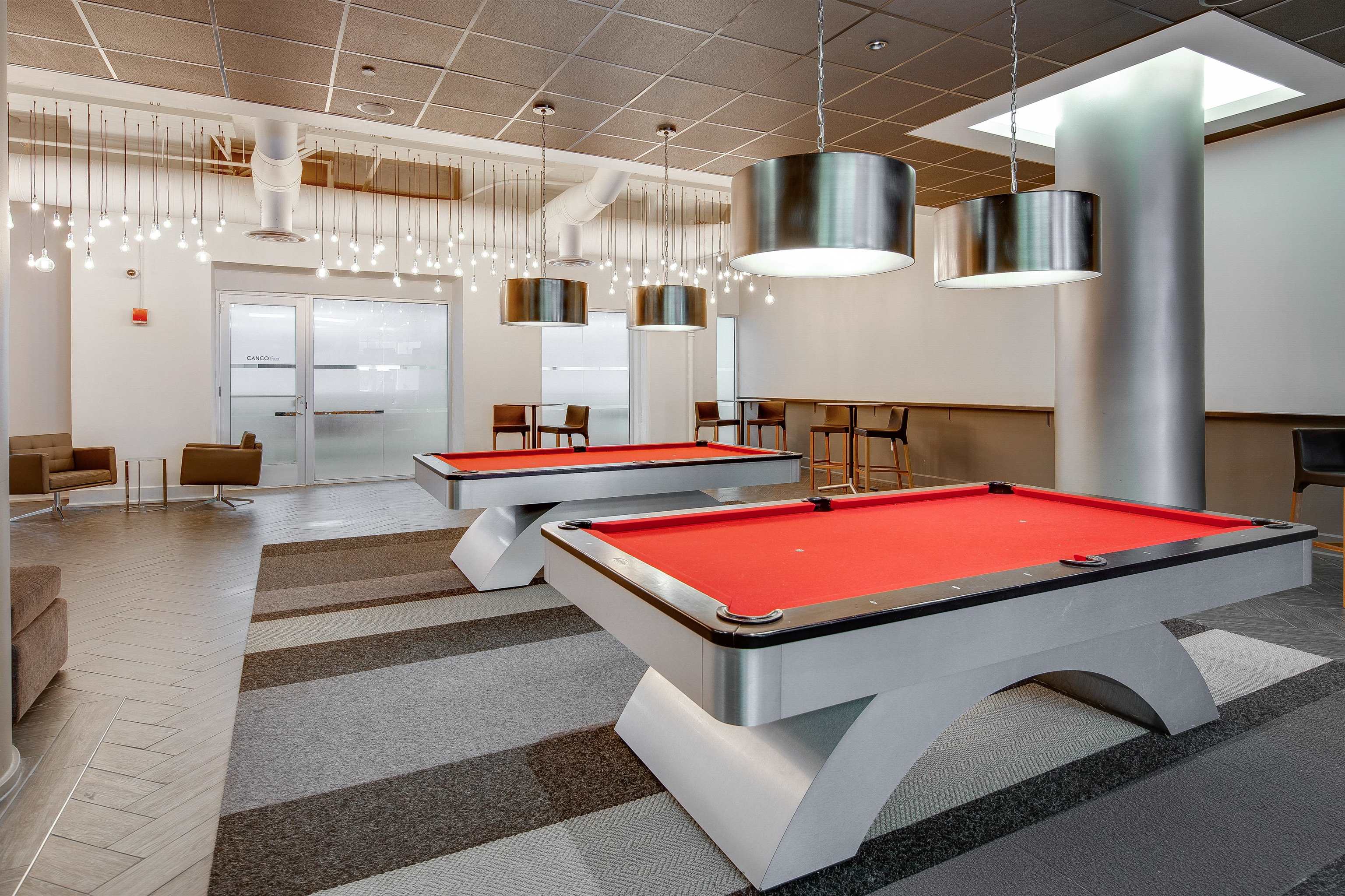 50 Dey Street, Unit 663 Jersey City, NJ 07306 - Photo 32 of 37 a room with pool table and windows