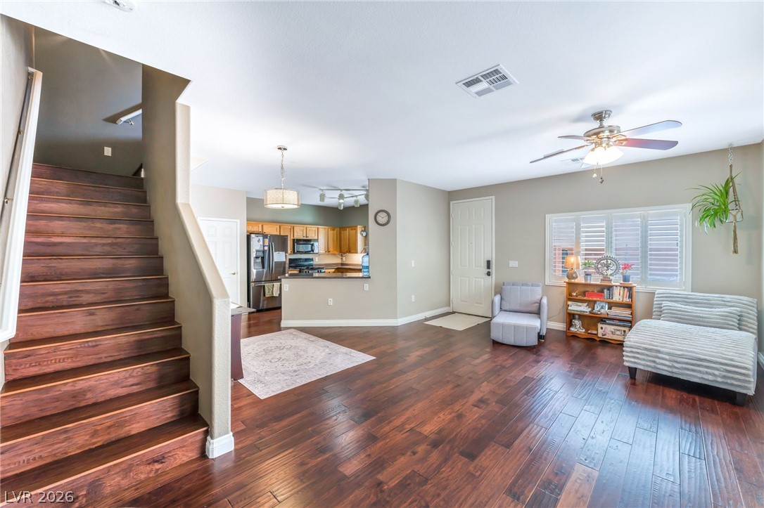 6317 Snap Ridge Street, Unit 101 North Las Vegas, NV 89081 - Photo 11 of 40 Stairway to 3 bedrooms upstairs.