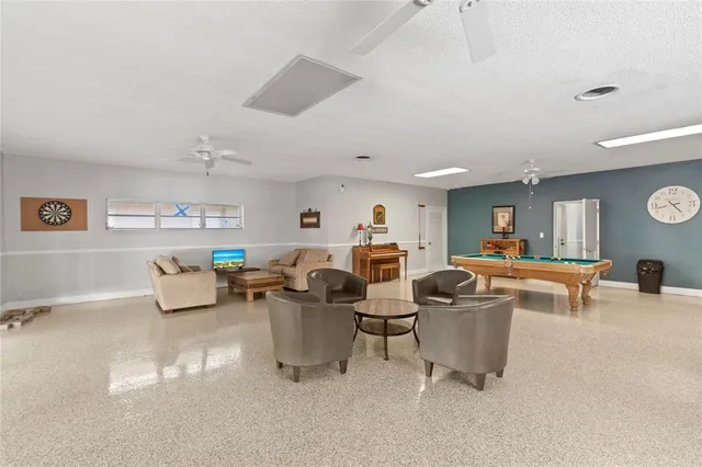 a view of a park with a tree