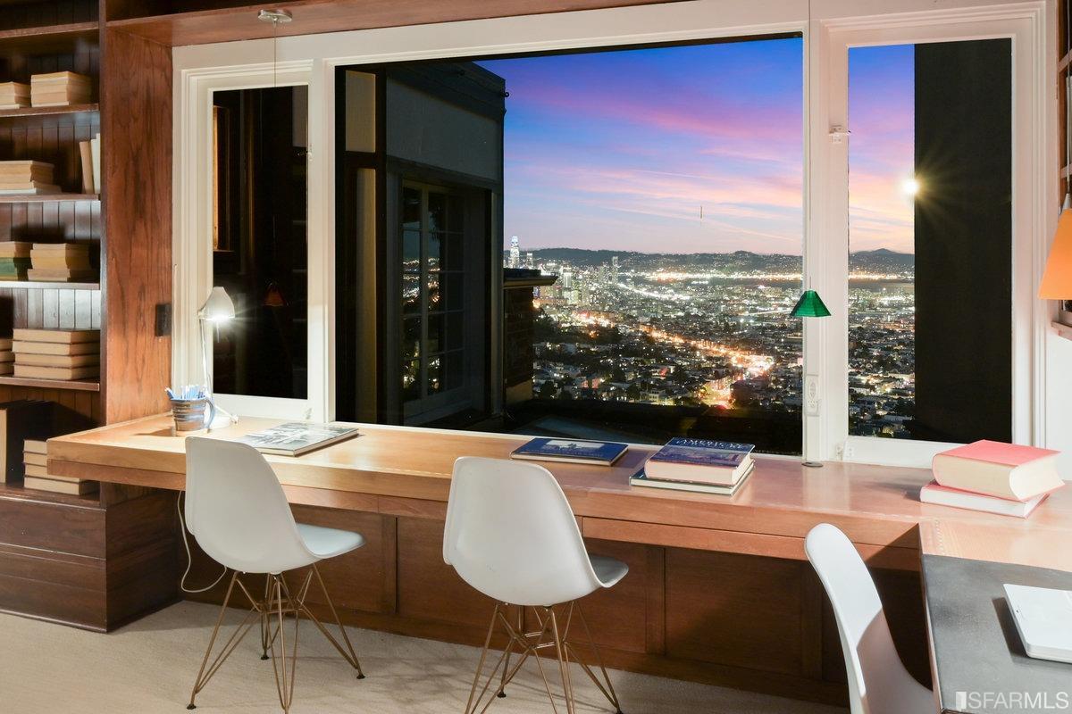58 Graystone Terrace San Francisco, CA 94114 - Photo 51 of 88 a dining room with furniture and a floor to ceiling window