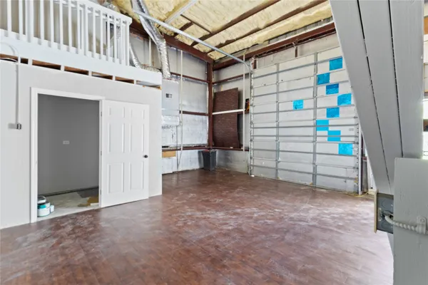 a view of a car garage gate