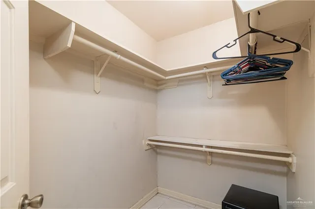 a close view of closet