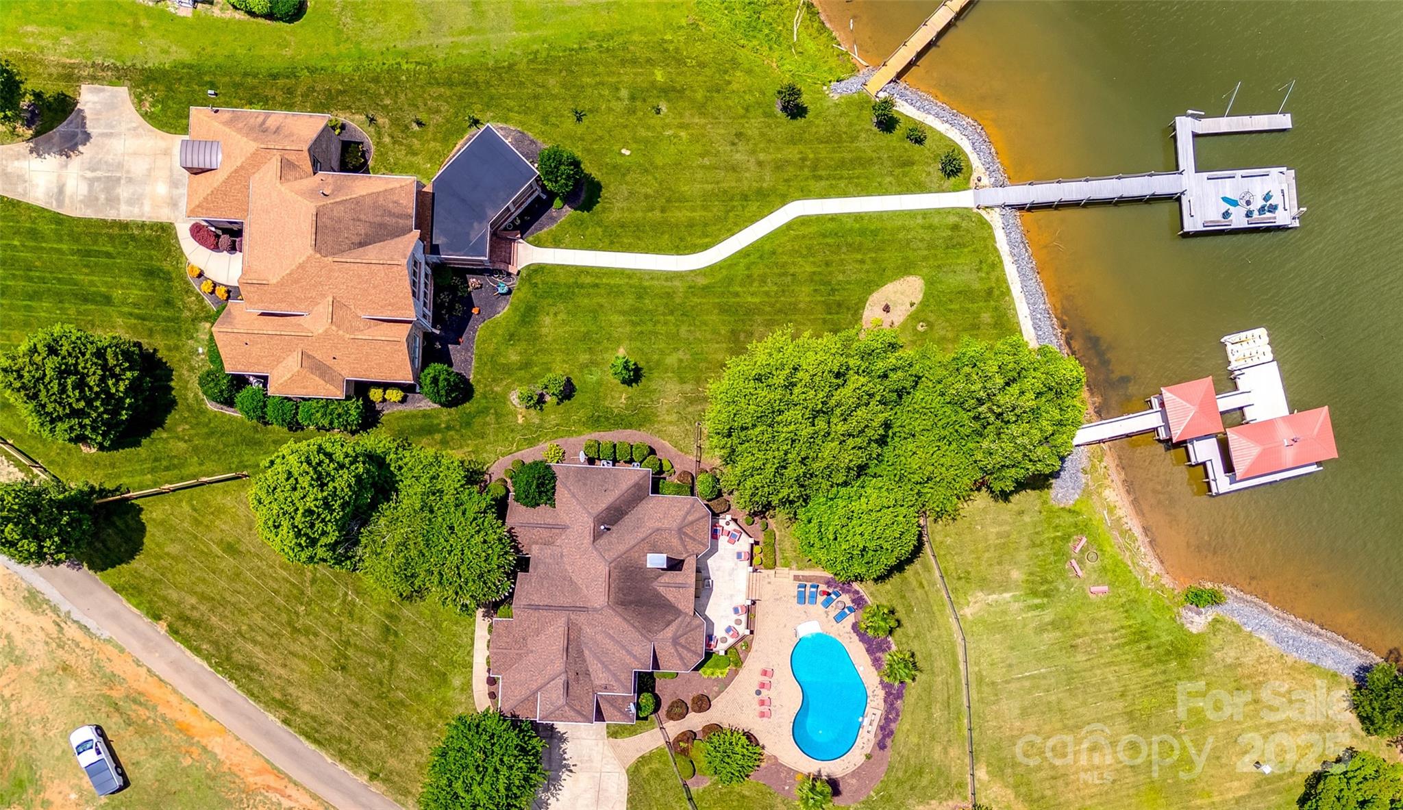 1765 Old Clay Hill Road York, SC 29745 - Photo 44 of 47 an aerial view of residential house with swimming pool