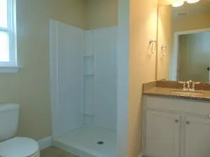 an empty room with a window