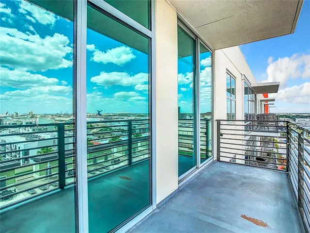 a view of a city with tall buildings