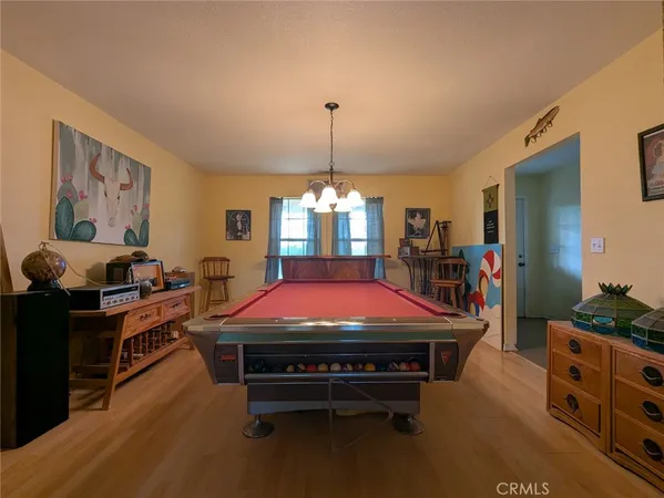 a view of a dining area with furniture
