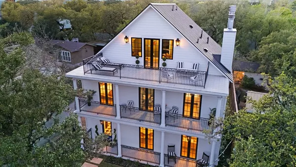 an aerial view of multiple houses