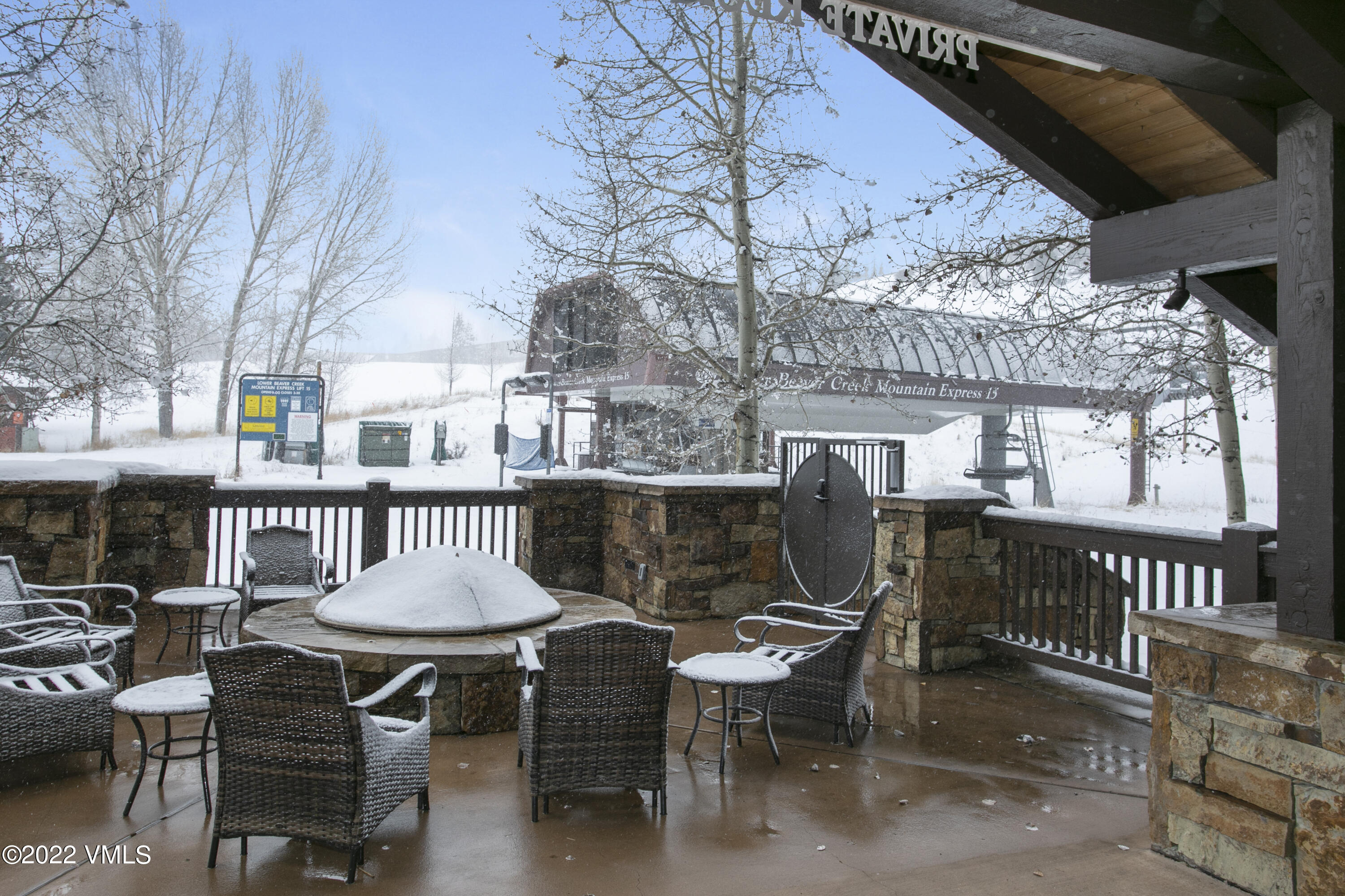 300 Prater Road, Unit B303 Beaver Creek, CO 81620 - Photo 29 of 38 a view of a patio with iron fence