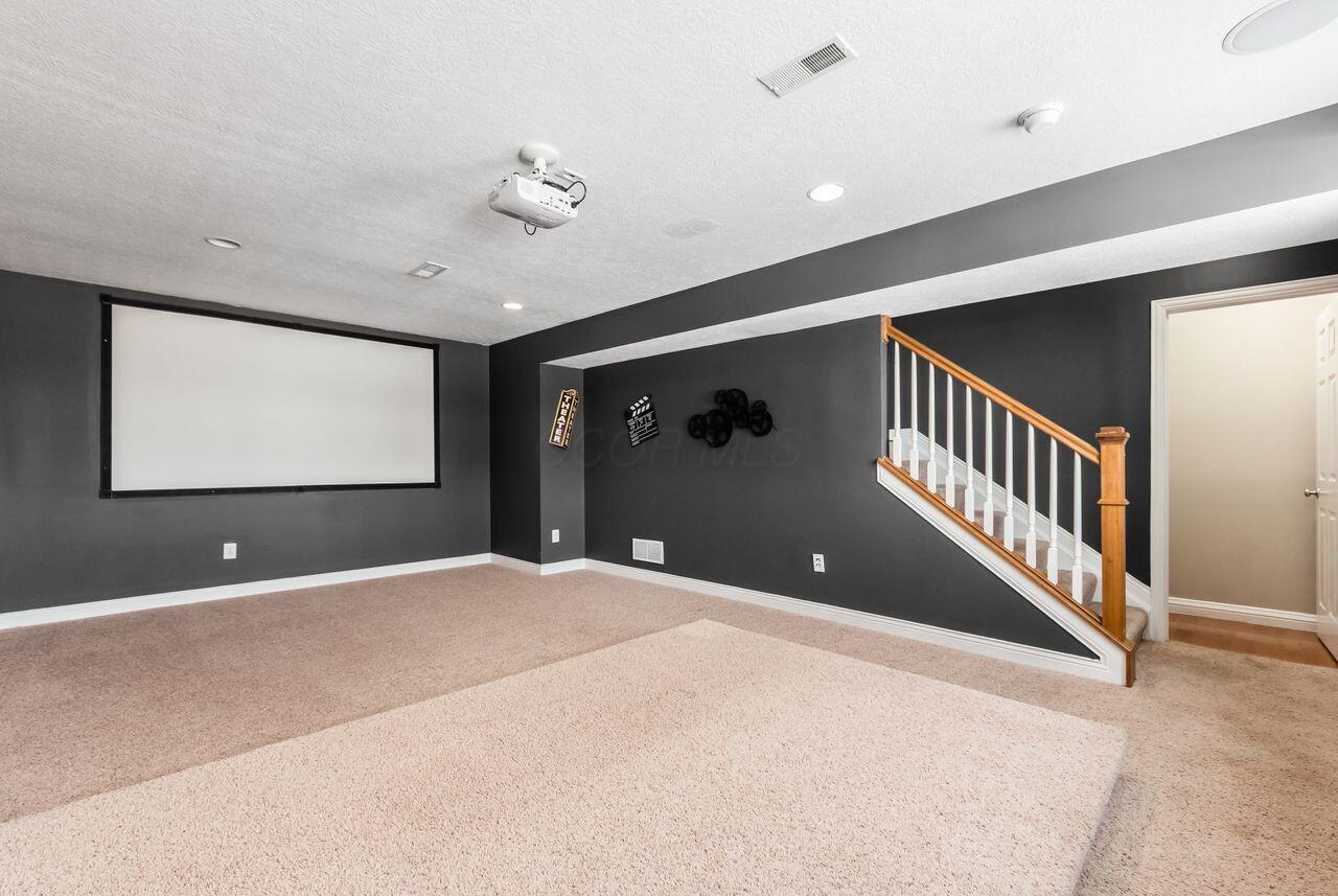 5906 Myrick Road Dublin, OH 43016 - Photo 36 of 49 Lower level media room