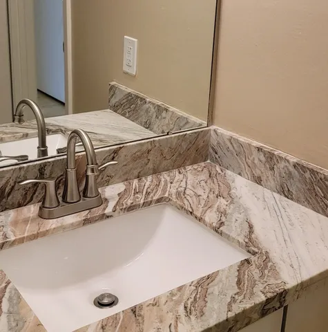 a close view of sink