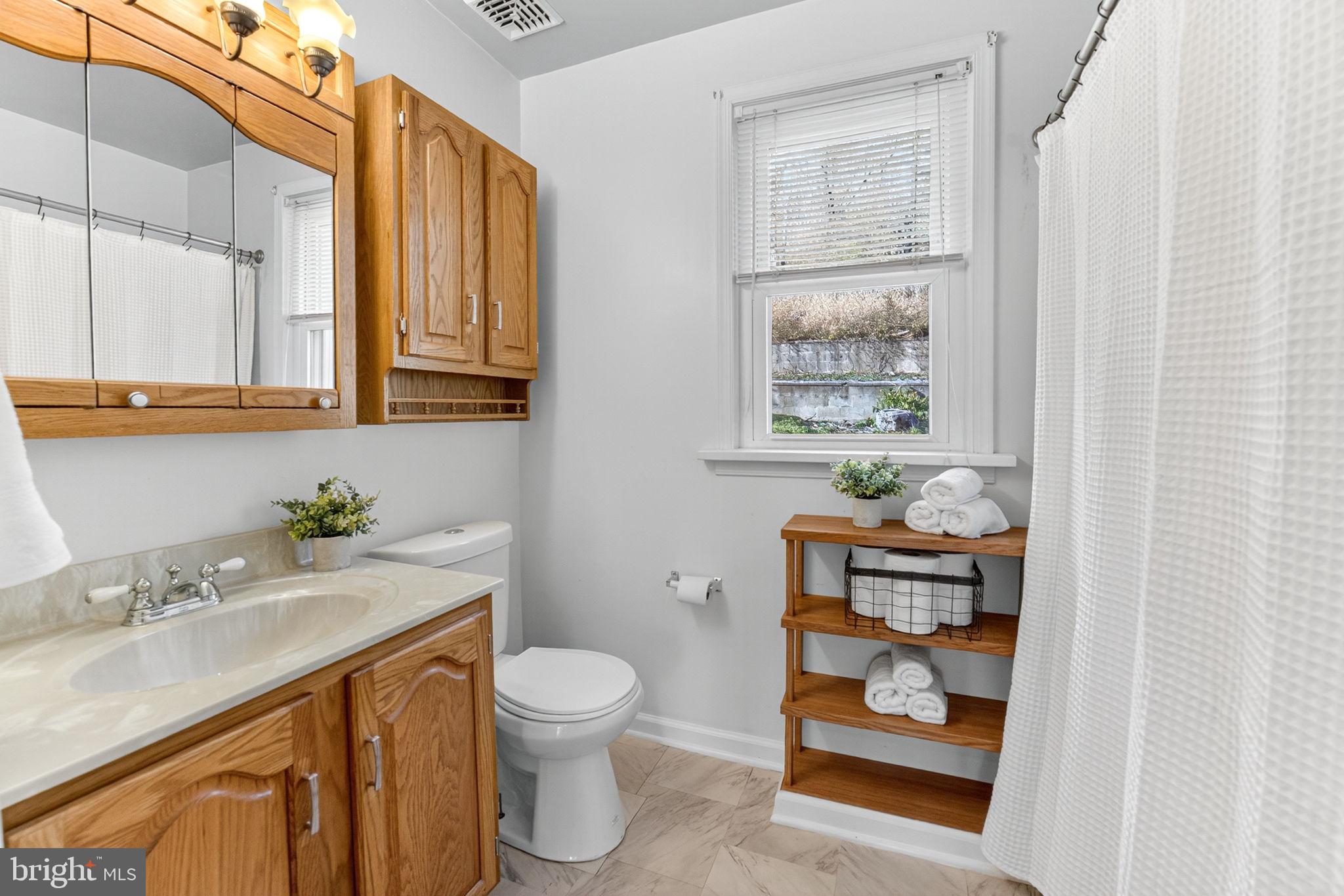 616 Bondsville Road Downingtown, PA 19335 - Photo 29 of 43 a bathroom with a sink a toilet and a window