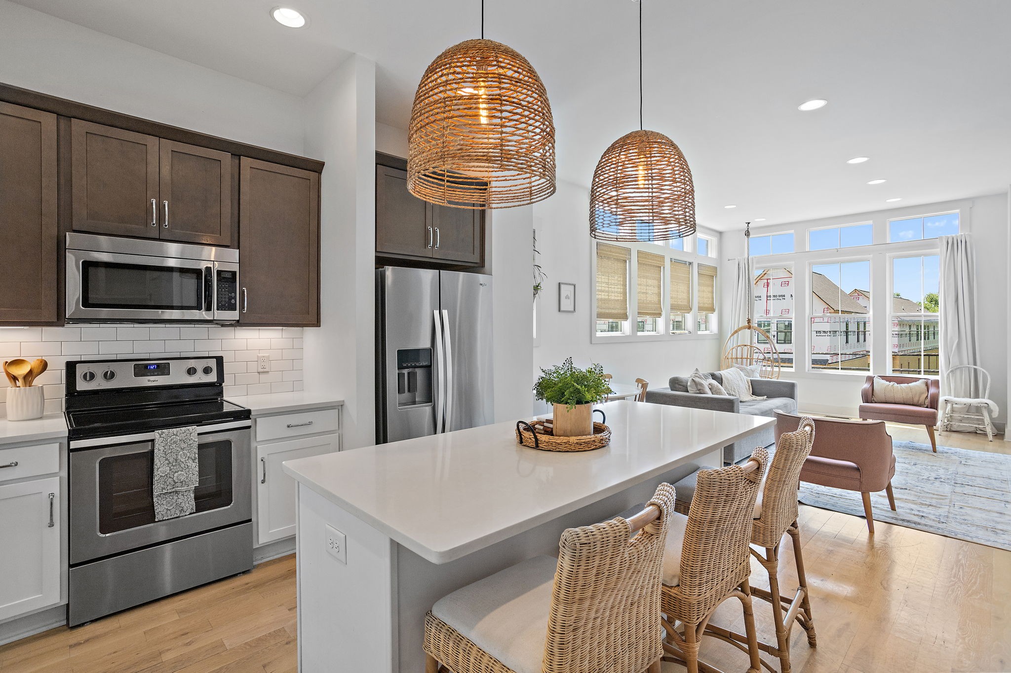 1027 East Trinity Lane, Unit 5 Nashville, TN 37216 - Photo 9 of 34 a view of a dining room with furniture window and wooden floor