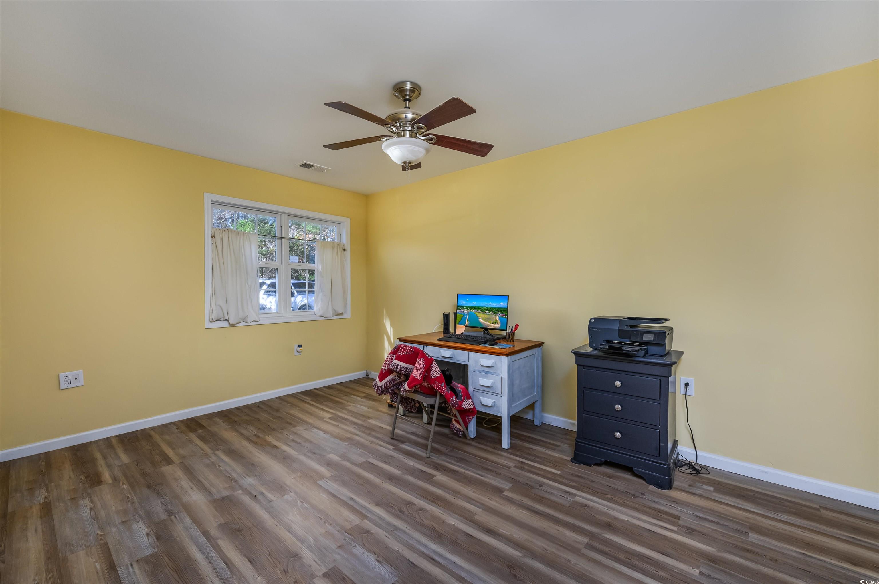 6252 Salem Road Myrtle Beach, SC 29588 - Photo 32 of 39 Unfurnished office with hardwood / wood-style floors and ceiling fan