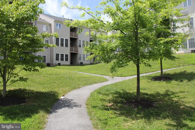 a view of a big yard in front of a building