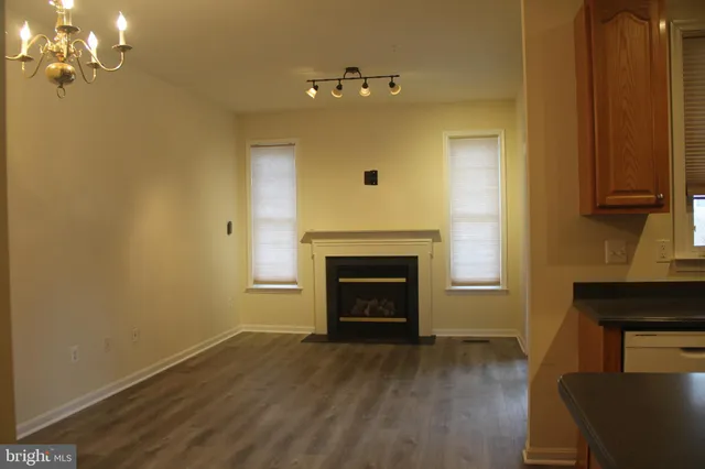 a view of a livingroom with a fireplace