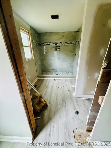 a close view of a bathroom