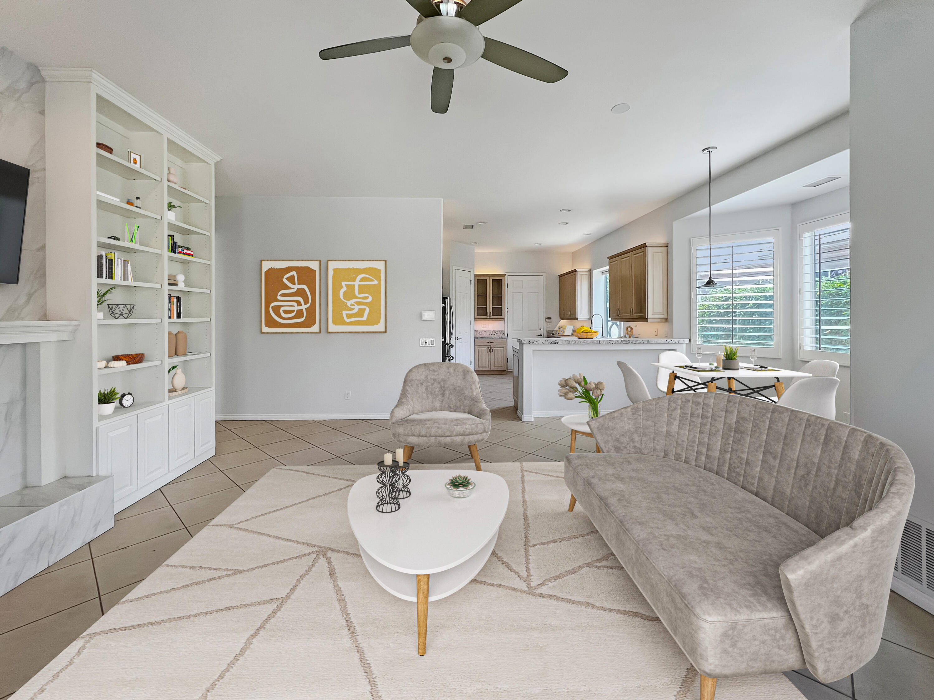 5 Lyon Road Rancho Mirage, CA 92270 - Photo 7 of 36 a living room with furniture and a flat screen tv