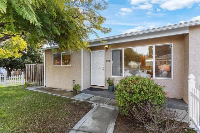 a view of a back yard of the house