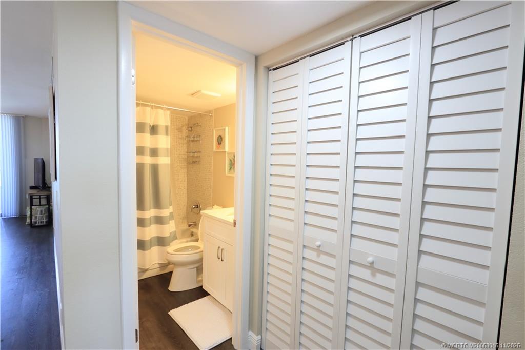 7380 South Ocean Drive, Unit 621 Jensen Beach, FL 34957 - Photo 33 of 48 a bathroom with a toilet and a shower