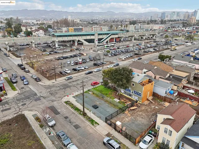 an aerial view of a city