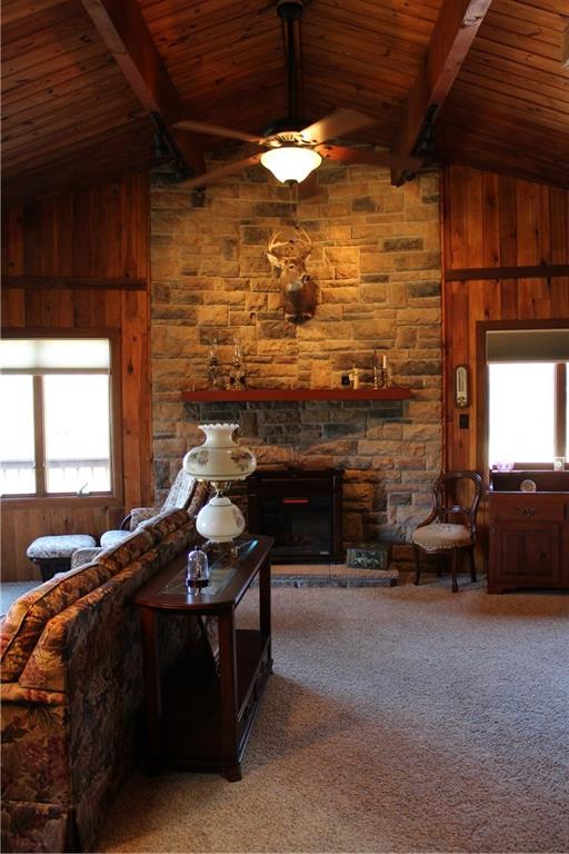 356 Willow Road Avella, PA 15312 - Photo 12 of 25 Stone and Cedar is the focal point in the Great Room