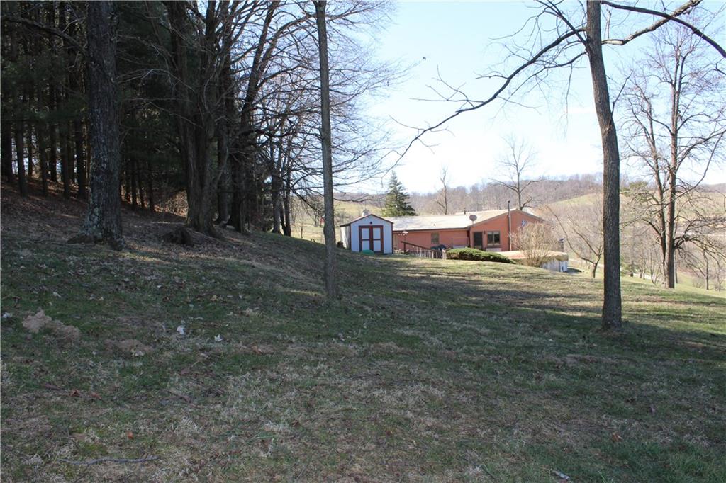 356 Willow Road Avella, PA 15312 - Photo 19 of 25 Side view of acreage with extra shed and pool with trex deck