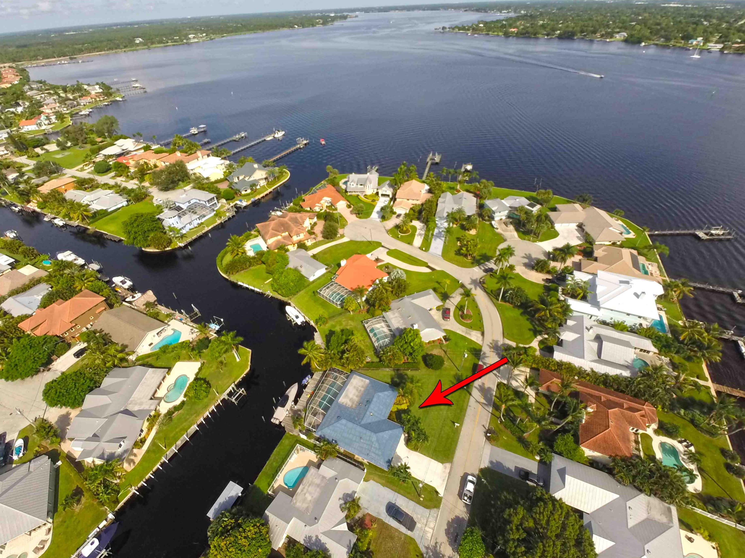 1219 Southwest Dyer Point Road Palm City, FL 34990 - Photo 2 of 25 Aerial