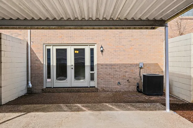 a view of a door of a house with a door