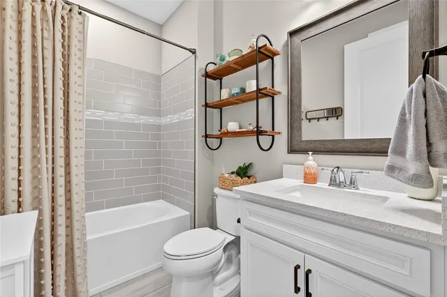 a view of a swimming pool with a lounge chairs