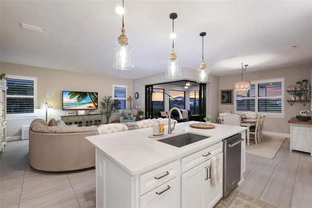 an aerial view of a house with a lake view