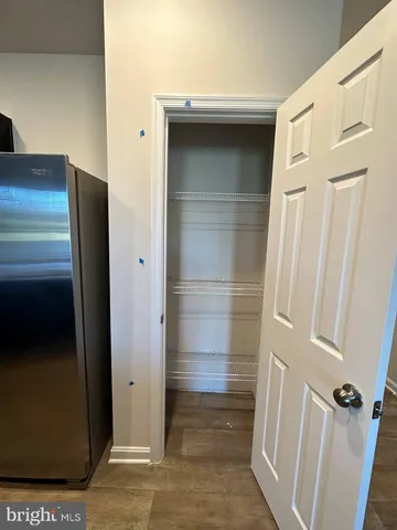 a view of elevator with hallway