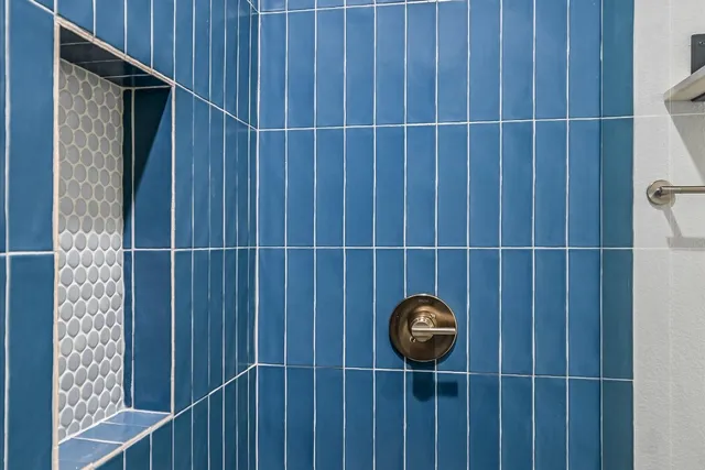 a close view of shower