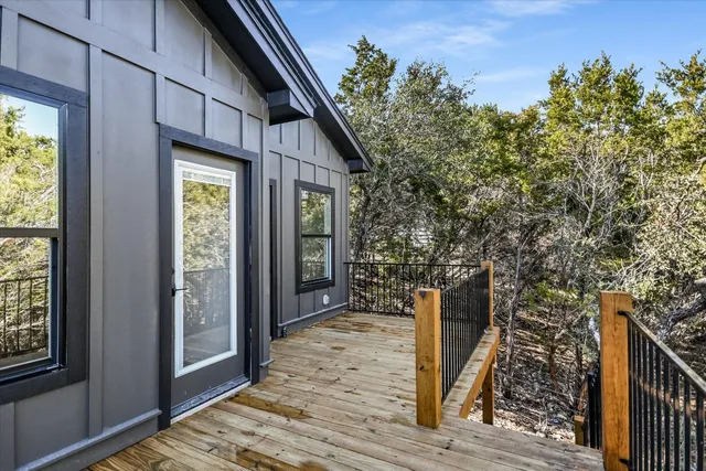 a yellow house with outdoor space