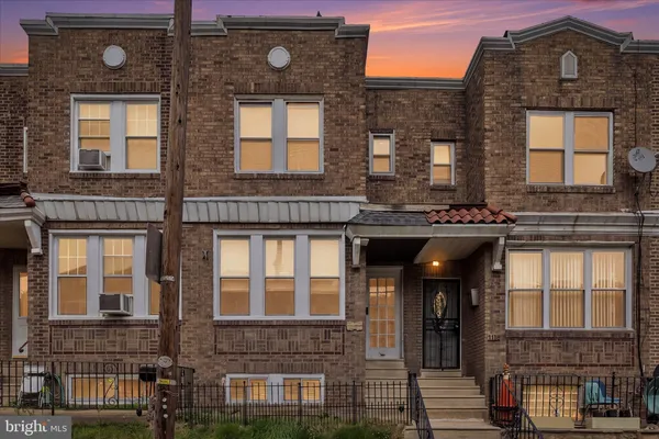front view of a brick building