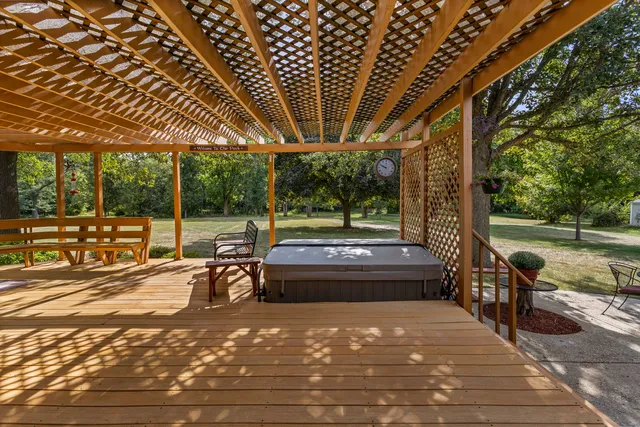 a view of a car in garage