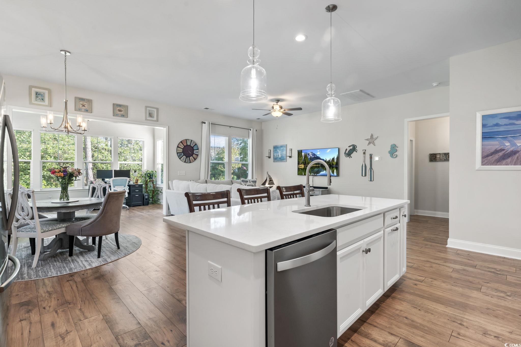 502 Bumble Circle Murrells Inlet, SC 29576 - Photo 16 of 39 Kitchen with light hardwood / wood-style flooring,