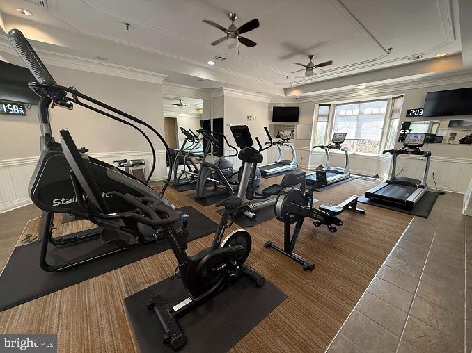 1621 Ladue Court, Unit 105 Woodbridge, VA 22191 - Photo 56 of 60 a view of a room with gym equipment