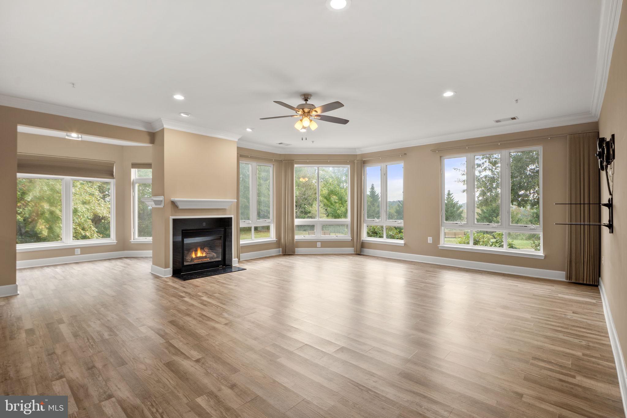 1621 Ladue Court, Unit 105 Woodbridge, VA 22191 - Photo 7 of 60 an empty room with windows fireplace and a yard
