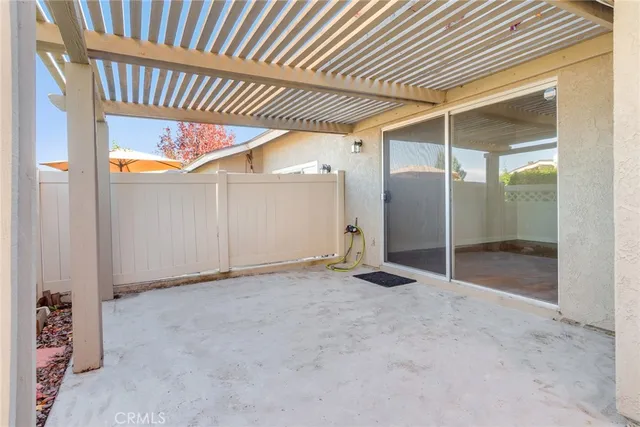 a view of a garden with a slide