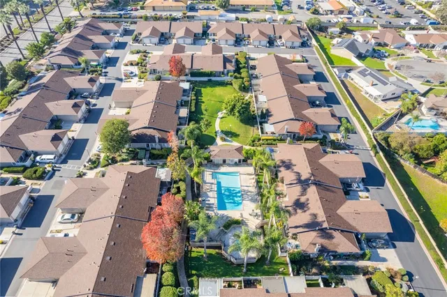 an aerial view of a city