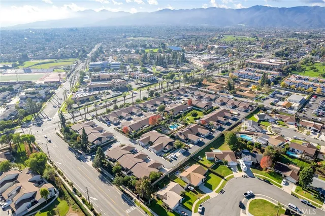 an aerial view of multiple house