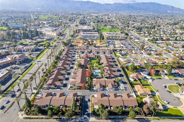 an aerial view of a city